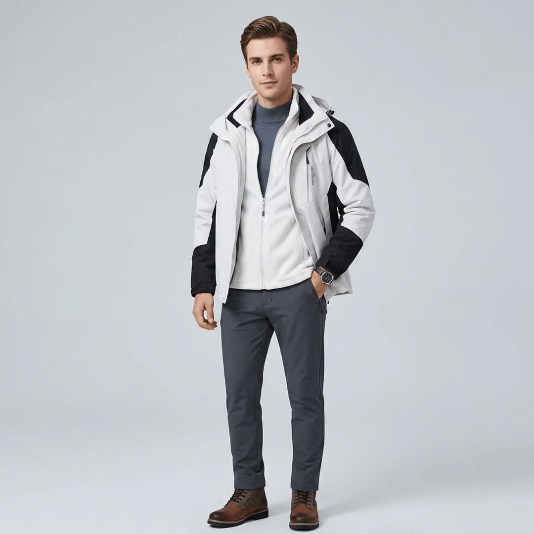 Veste 3 en 1 impermeable homme, vue de face