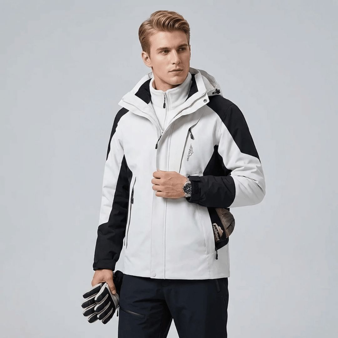 Coque exterieure impermeable de la veste 3 en 1 homme