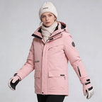 Manteau de neige femme imperméable, coloris blanc