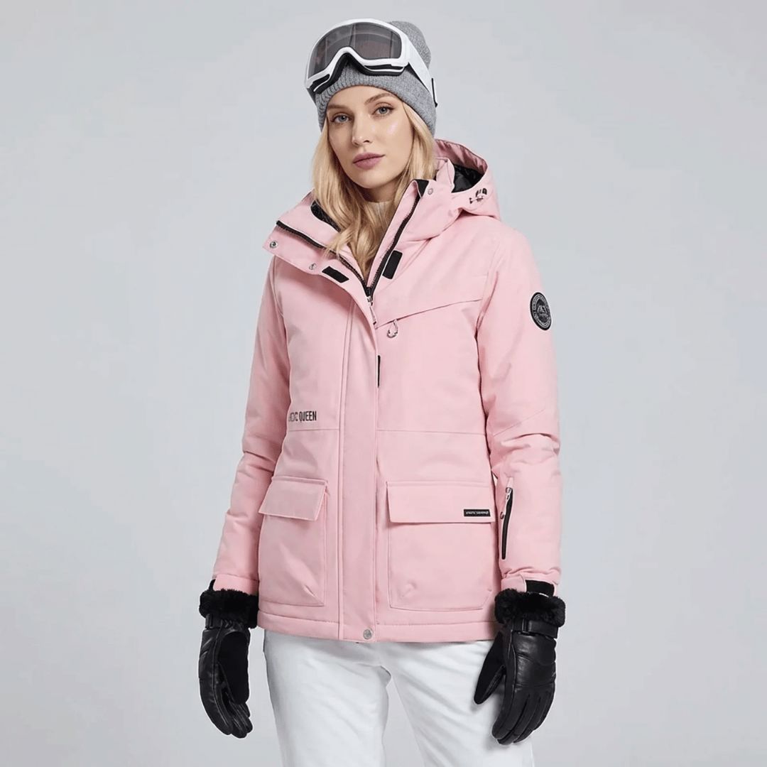 Manteau de neige femme à doublure polaire, vue de face