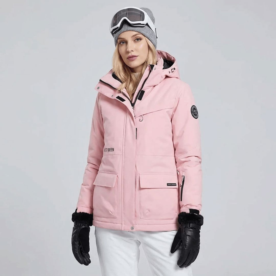 Manteau de neige femme à doublure polaire, vue de face