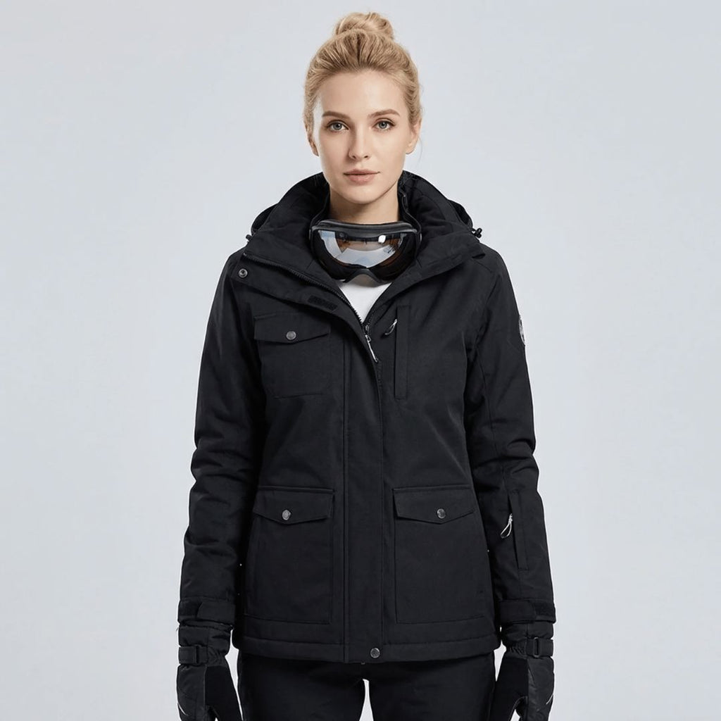 Manteau de neige femme à doublure polaire, vue de dos