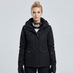 Manteau de neige femme à doublure polaire, vue de dos