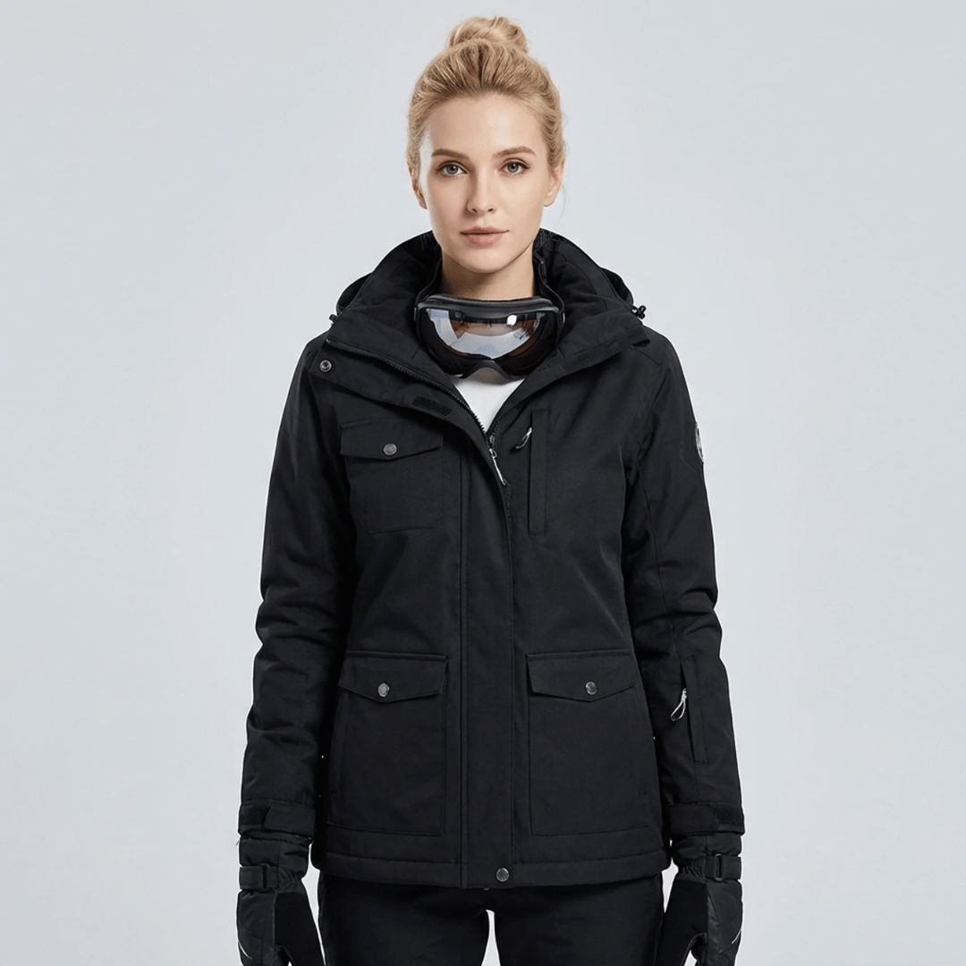 Manteau de neige femme à doublure polaire, vue de dos