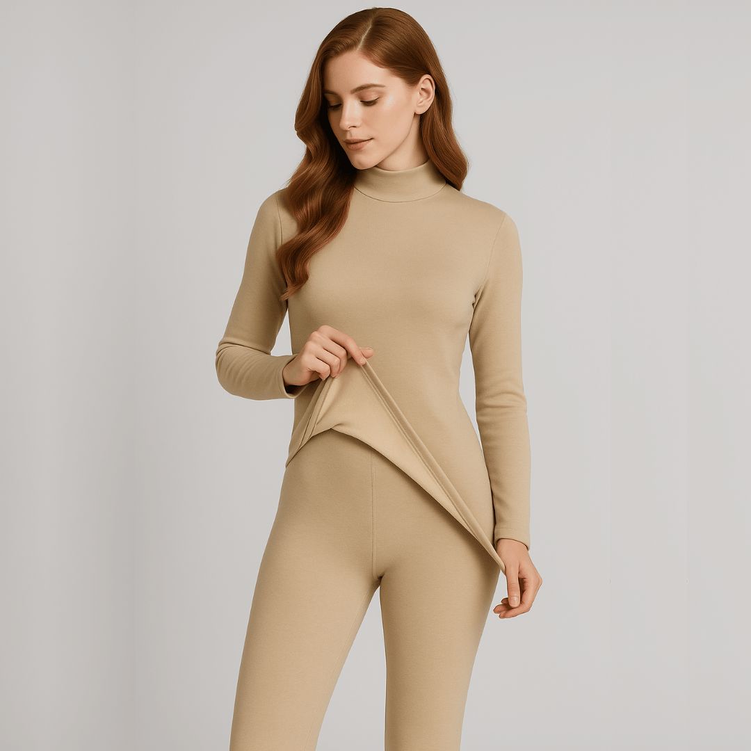 Ensemble thermique seconde peau femme vu de dos