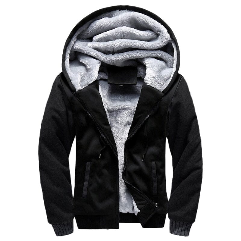Veste a capuche homme doublee polaire, vue de face