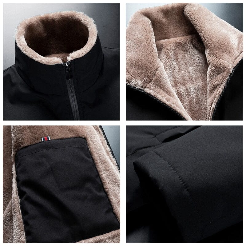 Doublure polaire interieure de la veste coupe-vent homme