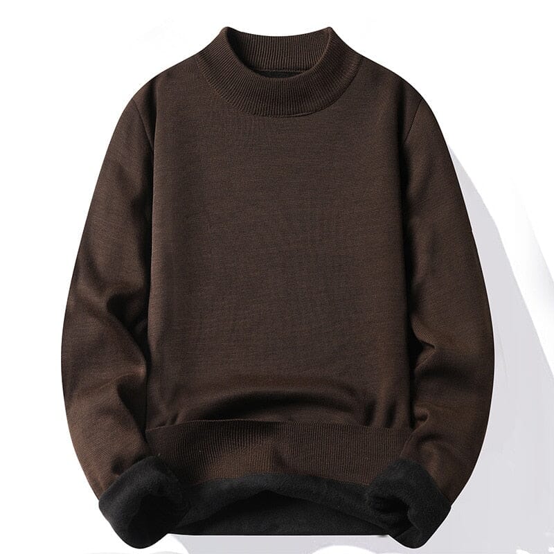 Detail de l envers polaire du pull homme