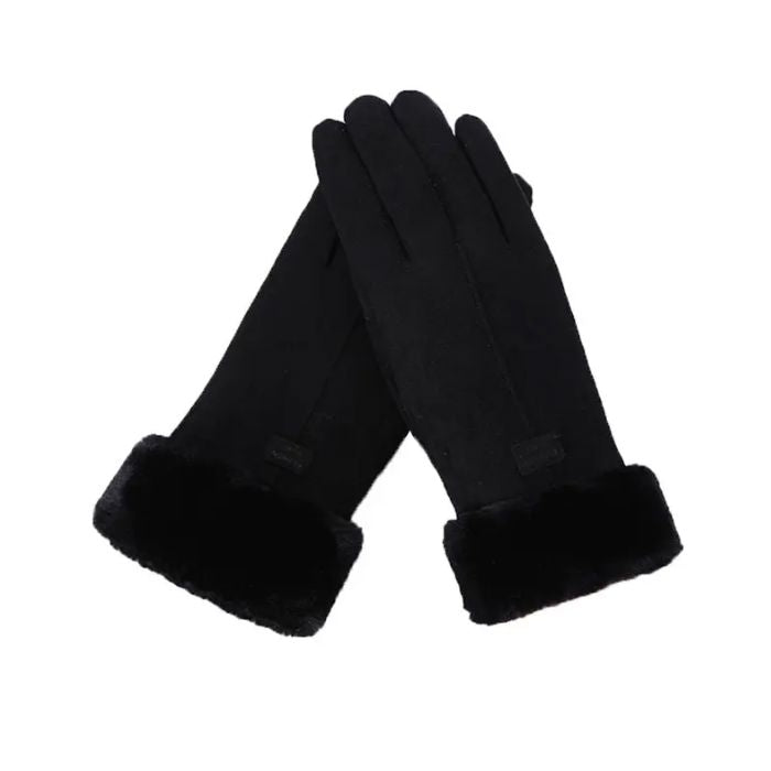 Gants polaires tactiles femme coloris noir