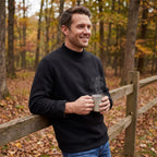 Pull polaire homme col rond - Noir