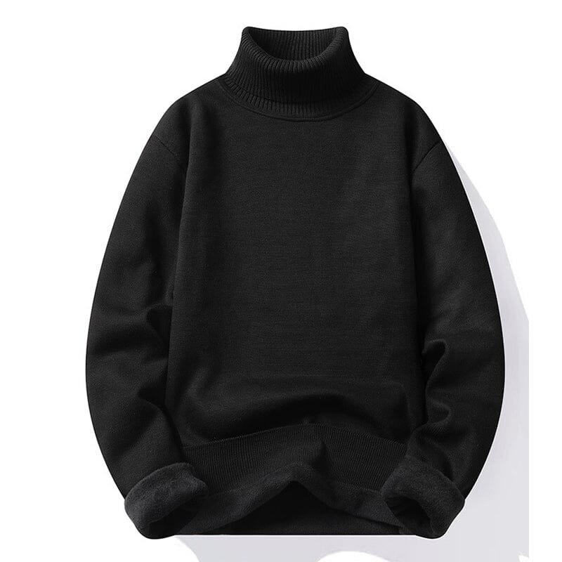 Pull col roulé homme coloris foncé