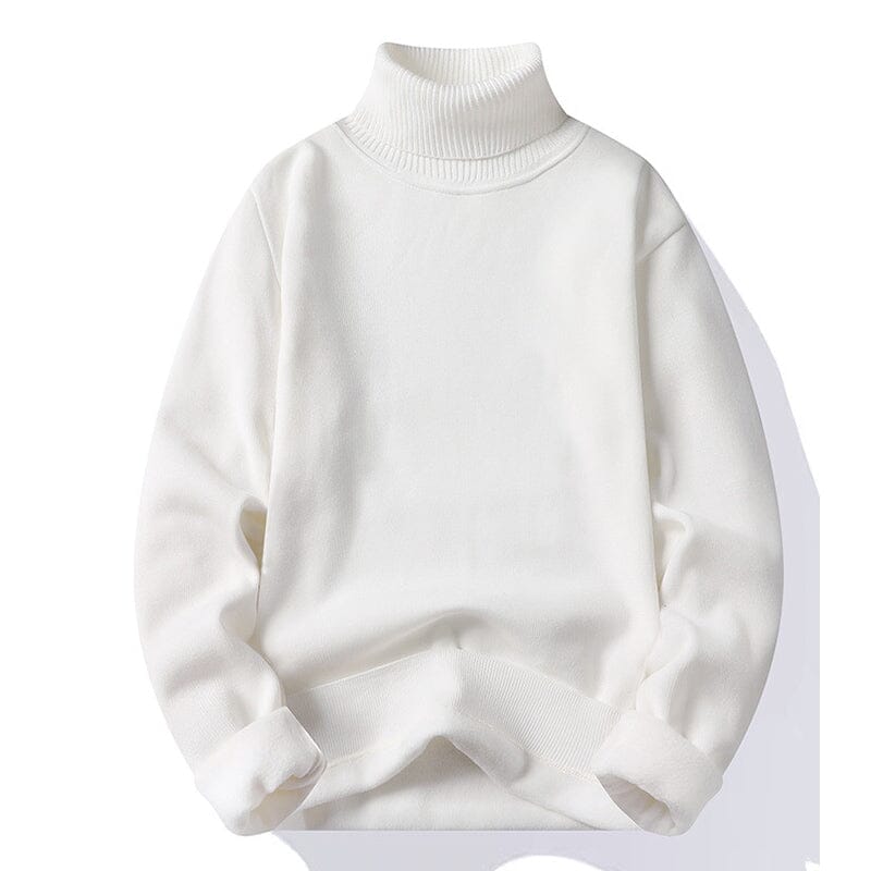 Pull col roulé homme coloris blanc